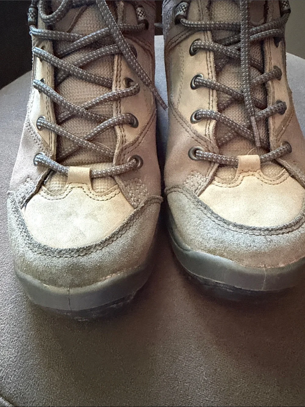 Lowa Tempest QC Grey, Beige & Blue Women's 10 Hiking Boots Outdoors Adventure